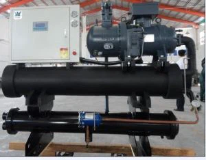 refrigeratore raffreddato ad acqua a vite semichiuso, macchina di raffreddamento industriale